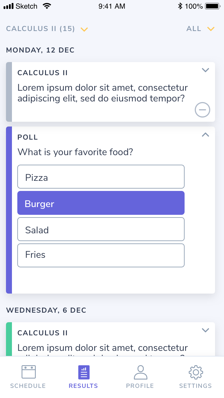 Question type variants